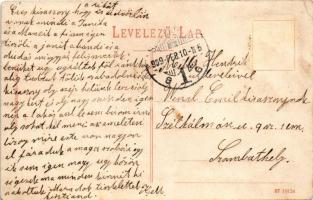 1909 Csurgó, Somogycsurgó; Vasúti indóház, vasútállomás. Szűcs Béla kiadása (EM)