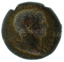 Római Birodalom 104-107 / Traianus / Róma / As bronz (12,43g) T:F Roman Empire 104-107 / Trajan / Rome / As bronze "IMP [CAES NERVA TRAIANO] AVG GER DAC [PM TR P COS V P P] / SPQR OPTIMO PRINCIPI - S-C" arched, single-span bridge with six posts, arches at either end surmounted by statues, boat sailing left in river below (12,43g) C:F RIC II 569
