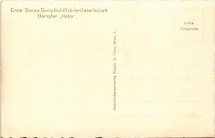 "HEBE" DDSG oldalkerekes gőzhajója. Az első világháborúban a hadvezetőség parancsnoki hajó...