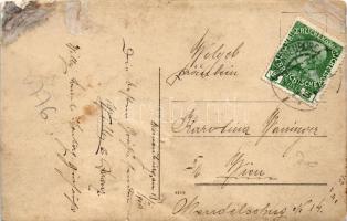 1910 Korneuburg, "HEBE" a DDSG oldalkerekes gőzhajója. Az első világháborúban a hadvezetős...