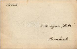 1916 Ruse, Rousse, Rusze, Russe, Roustchouk, Rustschuk; "HEBE" a DDSG oldalkerekes gőzhajó...