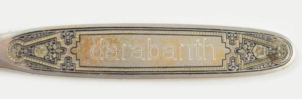 Szecessziós levélnyitó, felirattal, h: 23,5 cm