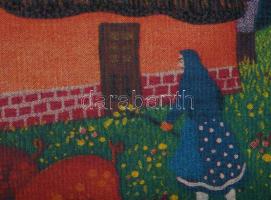 Koday László (1945-): BASF Hungária naptár-plakát, 1995. Nyomat, vászon, jelzett a nyomaton, felteke...