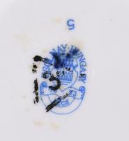 Zsolnay Pompadour mintás 6 darab mokkás csésze aljjal. Jelzett, hibátlan