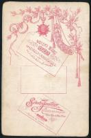 cca 1870 Vízipipázó török nők, keményhátú fotó Sébah &amp; Joailler konstantinápolyi műterméből,...