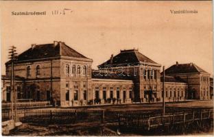 Szatmárnémeti, Satu Mare; vasútállomás. Vasúti levelezőlapárusítás 6778. / railway station (EK)