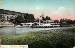 Pancsova, Pancevo; Hajóállomás, KULPA gőzhajó. Az első világháborúban kórházhajó a Dunaflottillában / During the First World War KULPA was requisitioned and outfitted as a hospital ship in the K.u.K. Kriegsmarine Danube Fleet (Donauflottille) in July 1914. SM Spitalschiff KULPA's first two captains were civilian employees of the DDSG, while the physicians appear to have been navy officers. Kulpa was returned to the DDSG on April 18, 1917, and eventually scrapped in 1924 (kopott sarkak / worn corners)