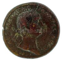 Római Birodalom 101-102 / Traianus / Róma Sestertius bronz (25,03g) T:VF Roman Empire 101-102 / Trajan / Rome Sestertius bronze "IMP CAES NERVA TRA-IAN AVG GERM P M / TR P[OT] COS IIII P P - S-C" Concordia seated left, emptying patera over altar and holding double cornucopiae (25,03g) C:VF RIC II 430