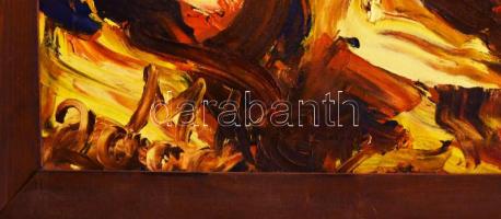 Medgyessy-Kovács Gyula (1963-): Színes kavalkád (cím nélkül). Olaj, vászon. Jelezve balra lent. Kise...