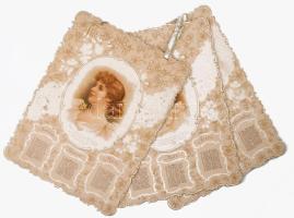 1897 Frauenlob Kalender 1897, naptár díszesen litografált, dombornyomott lapokkal, laponként 3 hónap...