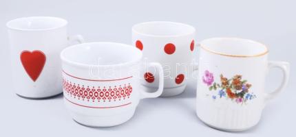 Zsolnay 9 darabos tárgy összeállítás, 1-1 pattogzással