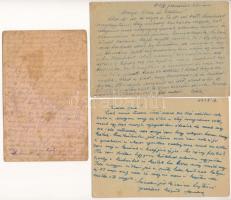 3 db RÉGI első és második világháborús tábori postai levelezőlap, közte 32-es gyalogezred bélyegzőjé...