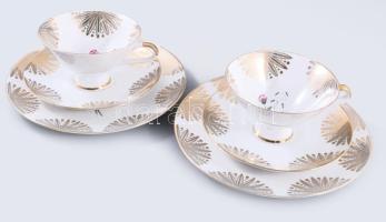 Bavaria két darab egyszemélyes reggeliző készlet, csésze alátéttel és desszertes tányér. Jelzett, hibátlan, d: 19,5 cm