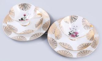 Bavaria két darab egyszemélyes reggeliző készlet, csésze alátéttel és desszertes tányér. Jelzett, hi...