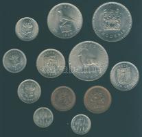 Rhodézia/Rhodesia 1964-1975. 1/2c-25c 12 klf db közte 2 db Br T:1,2