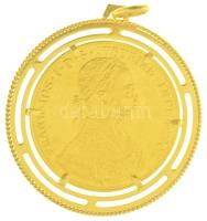 Ausztria 1915. 4 Dukát Au "Ferenc József" utánveret, jelzett Au foglalatban (bruttó: 24,76...