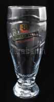 'Staropramen' üveg söröspohár készlet, eredeti dobozában, 6 db, 0,5 l, m: 21 cm + márkás t...