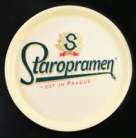 'Staropramen' üveg söröspohár készlet, eredeti dobozában, 6 db, 0,5 l, m: 21 cm + márkás t...