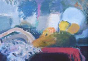 Micska Zoltán (1949-2017): Csendélet (cím nélkül), 2005. Olaj, vászon. Jelzett. Fakeretben, 50×70 cm