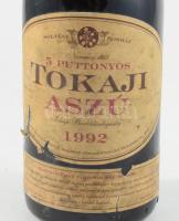 1992 5 puttonyos tokaji aszú Soltész borház narancsi dűlő pincében, szakszerűen tárolt, 1,5%, 0,5 l
