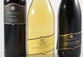 Szeremley Badacsonyi Vörös (cca 2014-2015) 13%, Badacsonyi Kékfrankos (2006) 12,5%, Badacsonyi Olasz...