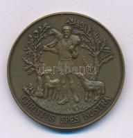 1996. "II. János Pál látogatása hazánkban" kétoldalas, latin nyelvű bronz emlékérem (42,5mm) "IN GRATAM VISITATIONIS MEMORIAM HUNGARIAE JAURINI - MCMLXLVI (sic!)" T:AU