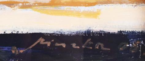 Micska Zoltán (1949-2017): Csendélet (cím nélkül), 2006. Olaj, karton. Jelzett. Dekoratív, üvegezett...