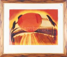 Bokotey András (-2017): "Bepcii", 2006. Computer print, papír. Jelzett. Dekoratív, üvegezett fakeretben, 40×55 cm.