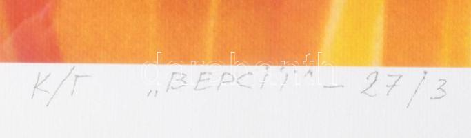 Bokotey András (-2017): "Bepcii", 2006. Computer print, papír. Jelzett. Dekoratív, üvegeze...