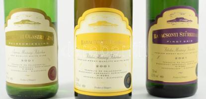 2001 Badacsonyi Olaszrizling, Badacsonyi Tramini, Badacsonyi Szürkebarát, Rizapuszta, Badacsonyi Bor...