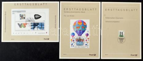 NSZK kb 400-450 db Ersttagsblatt az 1980-2000 közötti időszakból, közte sorok, blokkok