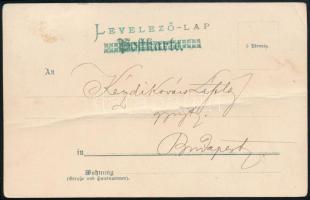 cca 1890 Litho vadászati témájú képeslap Kézdi Kovács László (1864-1942) saját kezű aláírásával