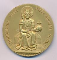 Vatikán 1991. "II. János Pál látogatása Magyarországon" kétoldalas, latin nyelvű aranyozot...