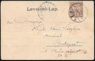 1901 Kézdi Kovács László (1864-1942) által feleségének küldött képeslap