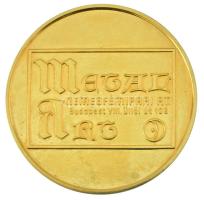Bognár György (1944-) 1996. "Metal Art Nemesfémipari Rt. / Boldog Új Évet 1996" aranyozott bronz naptárérem (42,5mm) T:AU (eredetileg PP)