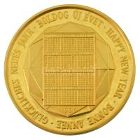 Bognár György (1944-) 1996. "Metal Art Nemesfémipari Rt. / Boldog Új Évet 1996" aranyozott...