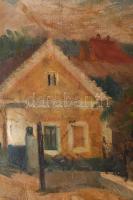 Nuridsány Zoltán (1925-1974): Utcarészlet. Olaj, vászon, jelezve jobbra lent. Dekoratív fakeretben, ...