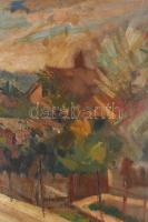 Nuridsány Zoltán (1925-1974): Utcarészlet. Olaj, vászon, jelezve jobbra lent. Dekoratív fakeretben, ...