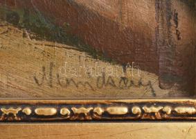 Nuridsány Zoltán (1925-1974): Utcarészlet. Olaj, vászon, jelezve jobbra lent. Dekoratív fakeretben, ...