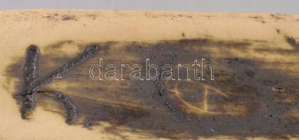 Zsolnay váza, mázas pirogránit kerámia padlóváza. Terv: Fürtös György, jelzett, szájánál kis hibával...