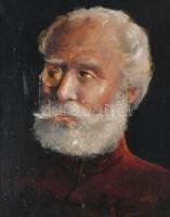 Jelzés nélkül, XX. sz. első fele: Maga rangú katonatiszt vagy nemes arcképe. Olaj, vászon. Kisebb fe...