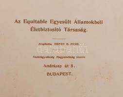 1905 Az Equitable - Egyesült Államokbéli Életbiztosító Társaság 1905-ös naptára. (magyarországi vezé...