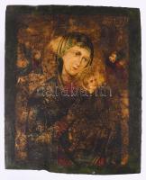 Mária a kisdeddel. Ikon, 20. sz., 27x22 cm