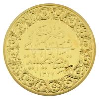 DN "Történelmi aranypénzek - V. Mehmed 500 kurus 1915." aranyozott Cu utánveret "COPY...