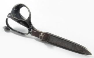 Solingen antik fém szabászolló, h: 26 cm