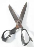 Solingen antik fém szabászolló, h: 26 cm