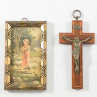 2 darab fali kegytárgy, h: 12 cm alatt