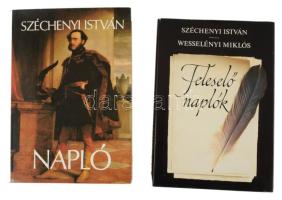 Széchenyi István - Wesselényi Miklós: Feleselő naplók. Bp., Helikon. + Széchenyi István: Napló. 1982, Gondolat. Kötetenként változó kötésben és állapotban.