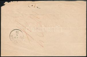 1875 Térti vevény 10kr bérmentesítéssel