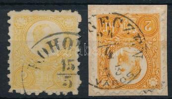 1871 Réznyomat 2kr sárga és narancs (8.500+)